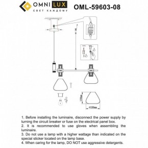 Подвесная люстра Omnilux Trevasco OML-59603-08 в Невьянске - nevyansk.mebel24.online | фото 7