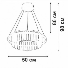 Подвесная люстра Vitaluce V54010 V54010-1/1S в Невьянске - nevyansk.mebel24.online | фото 5