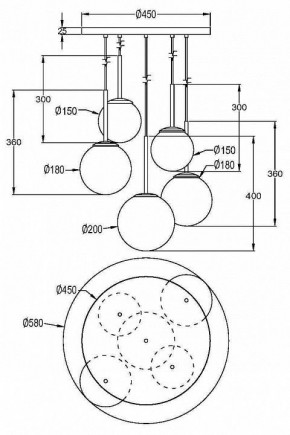 Подвесной светильник Maytoni Basic form MOD321PL-05G1 в Невьянске - nevyansk.mebel24.online | фото 4