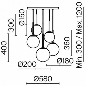 Подвесной светильник Maytoni Basic form MOD321PL-05W в Невьянске - nevyansk.mebel24.online | фото 5