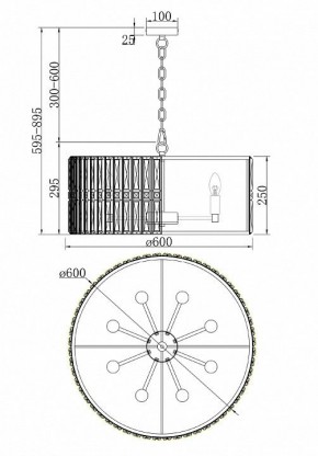 Подвесной светильник Maytoni Facet MOD094PL-08CH в Невьянске - nevyansk.mebel24.online | фото 3