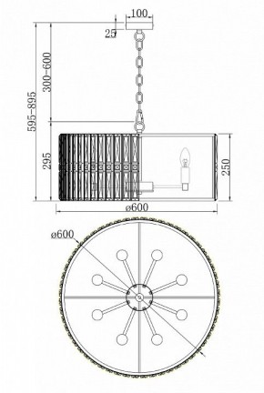 Подвесной светильник Maytoni Facet MOD094PL-08G в Невьянске - nevyansk.mebel24.online | фото 3