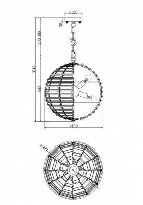 Подвесной светильник Maytoni Palla MOD092PL-06CH в Невьянске - nevyansk.mebel24.online | фото 3