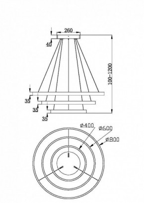 Подвесной светильник Maytoni Rim 3 MOD058PL-L100W3K в Невьянске - nevyansk.mebel24.online | фото 5