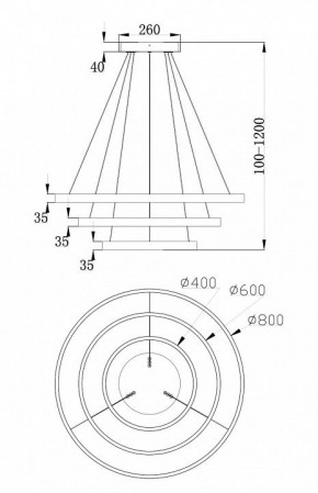 Подвесной светильник Maytoni Rim MOD058PL-L100W4K в Невьянске - nevyansk.mebel24.online | фото 6