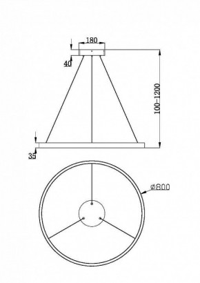 Подвесной светильник Maytoni Rim MOD058PL-L42BSK в Невьянске - nevyansk.mebel24.online | фото 2