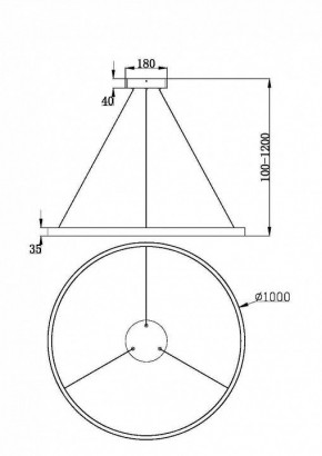 Подвесной светильник Maytoni Rim MOD058PL-L54BK в Невьянске - nevyansk.mebel24.online | фото 4