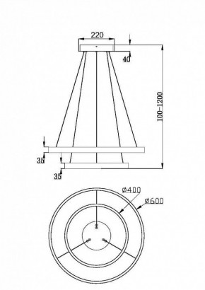 Подвесной светильник Maytoni Rim MOD058PL-L55BSK в Невьянске - nevyansk.mebel24.online | фото 4