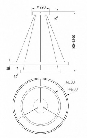 Подвесной светильник Maytoni Rim MOD058PL-L74BS4K в Невьянске - nevyansk.mebel24.online | фото 7