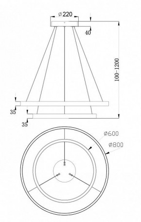 Подвесной светильник Maytoni Rim MOD058PL-L74W4K в Невьянске - nevyansk.mebel24.online | фото 6