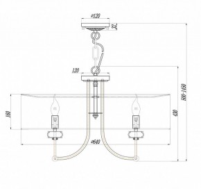 Подвесной светильник Maytoni Roma ARM006PL-08G в Невьянске - nevyansk.mebel24.online | фото 4