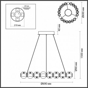 Подвесной светильник Odeon Light Crystal 5008/60L в Невьянске - nevyansk.mebel24.online | фото 6