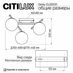 Потолочная люстра Citilux Dorsy CL223131 в Невьянске - nevyansk.mebel24.online | фото 11