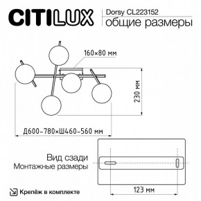Потолочная люстра Citilux Dorsy CL223152 в Невьянске - nevyansk.mebel24.online | фото 10