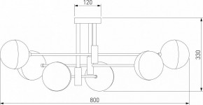 Потолочная люстра Eurosvet Nuvola 70129/6 хром в Невьянске - nevyansk.mebel24.online | фото 3