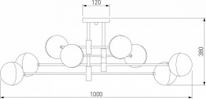 Потолочная люстра Eurosvet Nuvola 70129/8 латунь в Невьянске - nevyansk.mebel24.online | фото 3