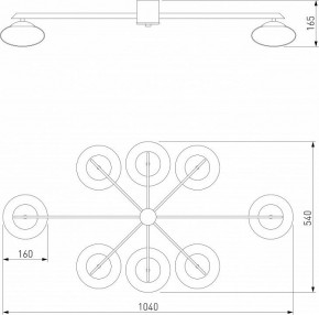 Потолочная люстра Eurosvet Opaline 70220/8 черный в Невьянске - nevyansk.mebel24.online | фото 2