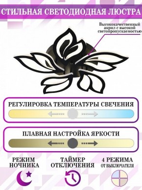 Потолочная люстра Natali Kovaltseva High-Tech Led Lamps HIGH-TECH LED LAMPS 82006 BLACK в Невьянске - nevyansk.mebel24.online | фото 5