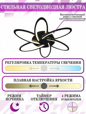 Потолочная люстра Natali Kovaltseva High-Tech Led Lamps HIGH-TECH LED LAMPS 82008 BLACK в Невьянске - nevyansk.mebel24.online | фото 5