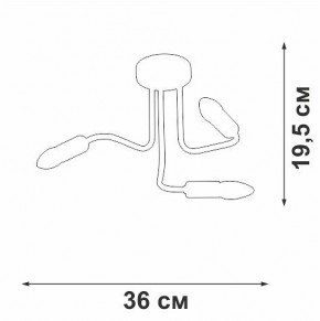 Потолочная люстра Vitaluce V3023 V3023-1/3PL в Невьянске - nevyansk.mebel24.online | фото 2