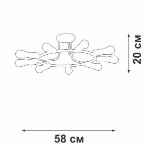 Потолочная люстра Vitaluce V3797 V3797-1/9PL в Невьянске - nevyansk.mebel24.online | фото 2