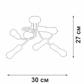 Потолочная люстра Vitaluce V3928 V3928-1/6PL в Невьянске - nevyansk.mebel24.online | фото 4