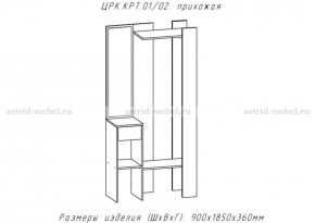 КРИТ-1 Прихожая (Делано светлый) в Невьянске - nevyansk.mebel24.online | фото 2