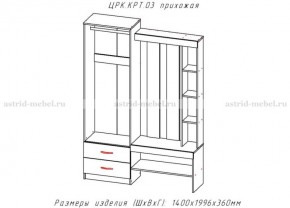 КРИТ-3 Прихожая (Анкор темный/Анкор белый) в Невьянске - nevyansk.mebel24.online | фото 2