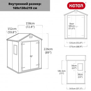 Сарай Манор 6x5DD (Manor 6x5DD) cерый/белый в Невьянске - nevyansk.mebel24.online | фото 3