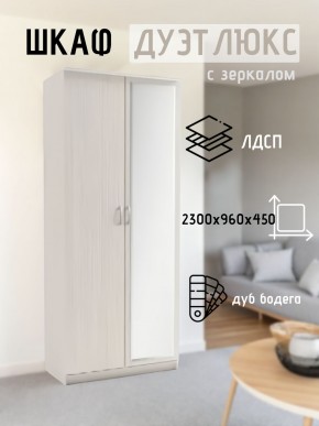 Шкаф 2-х створчатый Дуэт Люкс с зеркалом в Невьянске - nevyansk.mebel24.online | фото 5