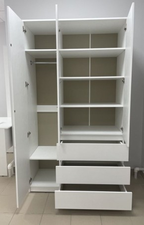 Шкаф 3-ств. с 3 ящиками "Бьянко" в Невьянске - nevyansk.mebel24.online | фото 2