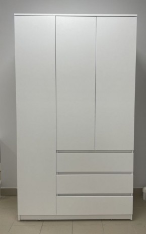 Шкаф 3-ств. с 3 ящиками "Бьянко" в Невьянске - nevyansk.mebel24.online | фото 3