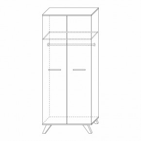 Шкаф для одежды 800 Вега Скандинавия в Невьянске - nevyansk.mebel24.online | фото 7