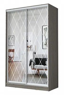 Шкаф-купе ХИТ 24-12/2-66 РОМБ БОЛЬШОЙ в Невьянске - nevyansk.mebel24.online | фото