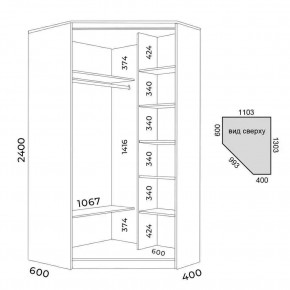 Шкаф-купе ХИТ-У-L-24-64-15 в Невьянске - nevyansk.mebel24.online | фото 3