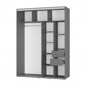 Шкаф-купе Крафт-6 1.6 м ШКК-06 (графит) в Невьянске - nevyansk.mebel24.online | фото 2