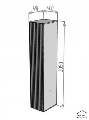 Шкаф Linnea MHR-1 2050х400х510 (Белый-М 11.1.1) в Невьянске - nevyansk.mebel24.online | фото 2