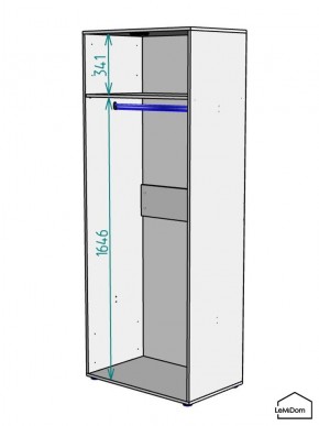Шкаф Linnea MHR-2PO 2050х800х510 (Белый-М 11.1.2) в Невьянске - nevyansk.mebel24.online | фото 3