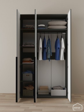 Шкаф Linnea MHR-3-1 2050х1200х510 (Графит-М 11.1.25) в Невьянске - nevyansk.mebel24.online | фото 4