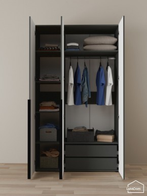 Шкаф Linnea MHR-3-2 2050х1200х510 (Графит-М 11.1.25) в Невьянске - nevyansk.mebel24.online | фото 5