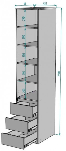 Шкаф Мальта H161 в Невьянске - nevyansk.mebel24.online | фото 2