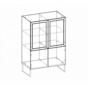 Шкаф низкий (2 стеклодвери) Марсель в Невьянске - nevyansk.mebel24.online | фото 8