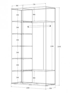 Шкаф Норден 1200 (Белый текстурный) в Невьянске - nevyansk.mebel24.online | фото 3