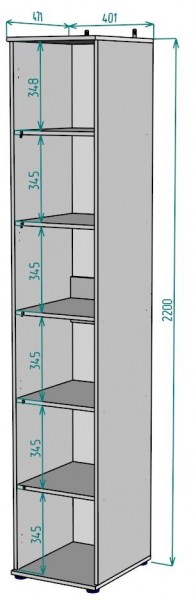 Шкаф Ольга H59 в Невьянске - nevyansk.mebel24.online | фото 2