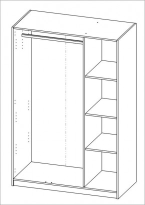 Шкаф ОРИОН трехдверный, цвет Дуб Венге в Невьянске - nevyansk.mebel24.online | фото 3