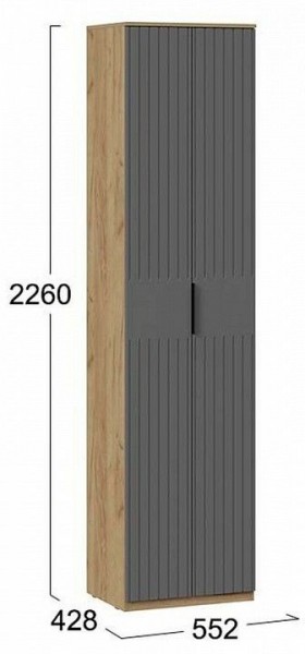 Шкаф платяной Хилтон Исп. 2 в Невьянске - nevyansk.mebel24.online | фото 6