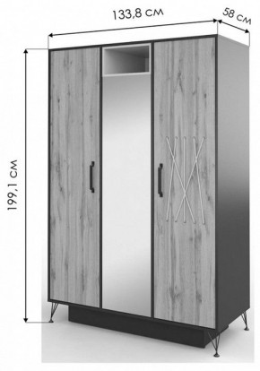 Шкаф платяной Нобира в Невьянске - nevyansk.mebel24.online | фото 3