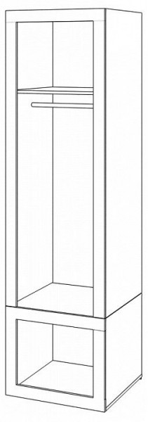 Шкаф платяной Toivo ТОЙ ШК 60/60 Д в Невьянске - nevyansk.mebel24.online | фото 2