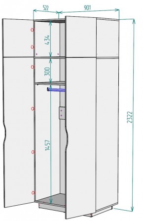 Шкаф "Аврора (H36)" в Невьянске - nevyansk.mebel24.online | фото 2