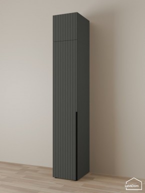 Шкаф с антресолью Linnea MHR-1A-1 2450х400х510 (Графит-М 11.1.25) в Невьянске - nevyansk.mebel24.online | фото